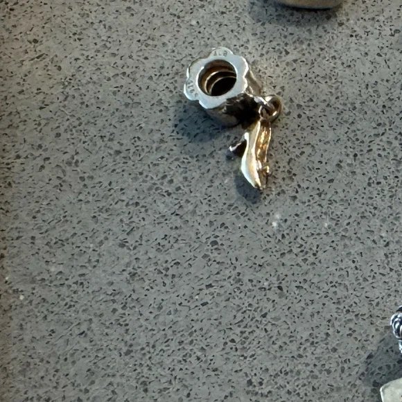 Pandora retired Stiletto Shoe Charm with 14K Gold